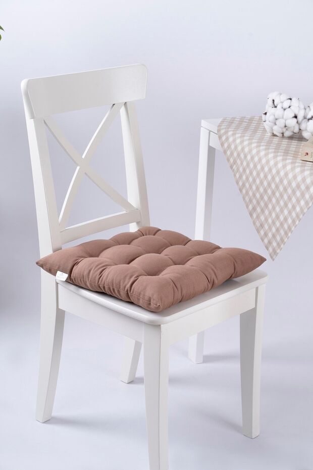 Daisy Pofidik Brown Chair Cushion with Special 9-Stitch Lacing