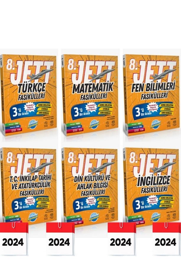8. Sınıf Ünlüler Jett Tüm Dersler Fasikülleri 6 Kitap - 1