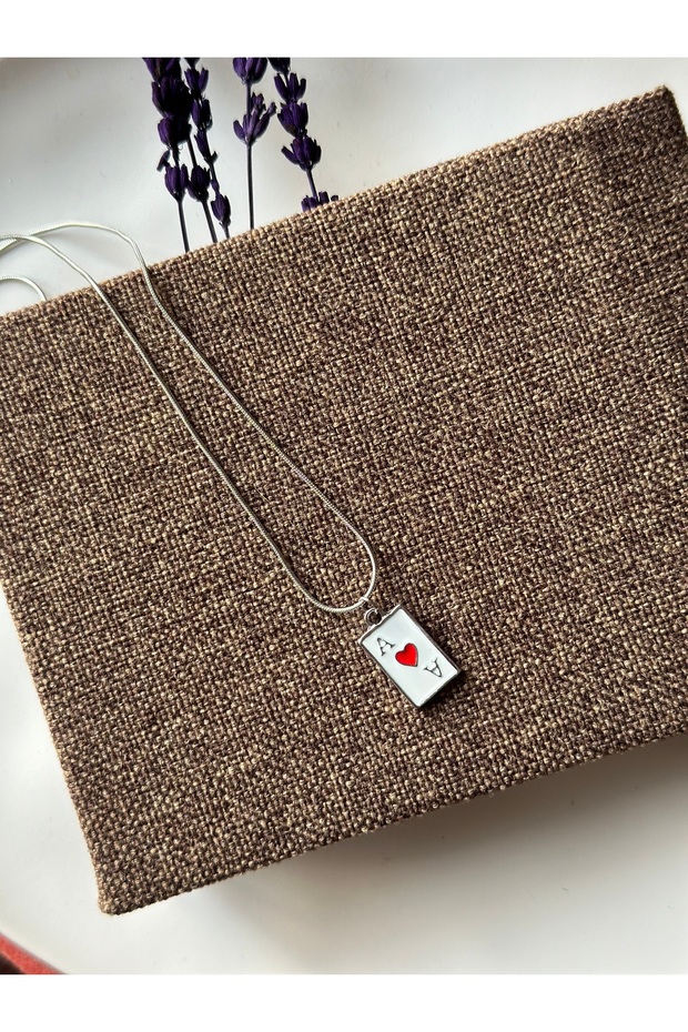 Çelik As Plaka Gümüş Renk Kolye - 2