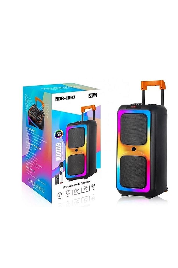 Taşınabilir Büyük Boy Rgb Bluetooth Mikrofonlu Parti Hoparlör Ndr-1097 - 4