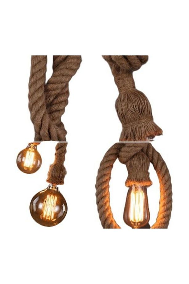 70 cm Sarkıt Avize,kafe Avizesi,halat Avize,rustik,avize,sarkıt - 2