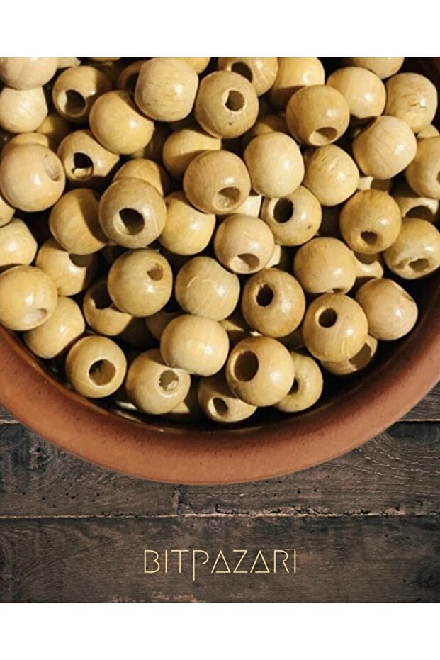10 mm Varnished Wooden Beads - ( 200 Pieces )