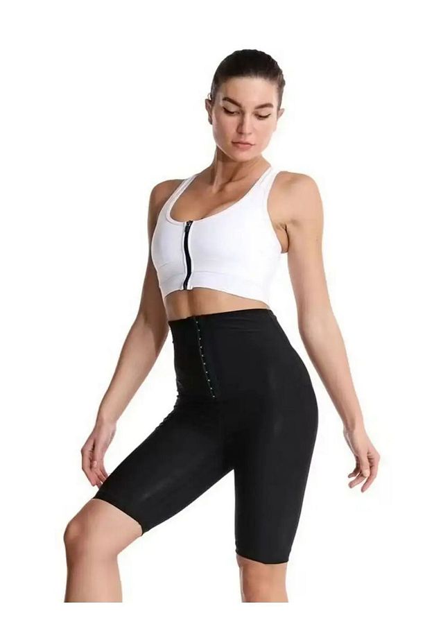 Sauna-şort Unisex Model Termal Ayarlanabilir 3 Agraflı Kopçalı Şort - 6