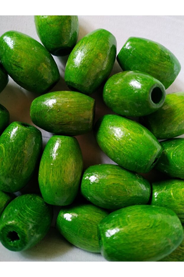 ريشة معدنية بيضاوية 30 سم أخضر (25 قطعة)