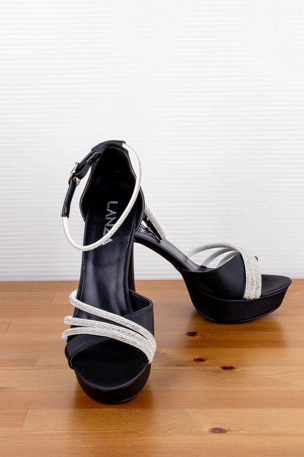 منصة أحذية بكعب حجري - 4