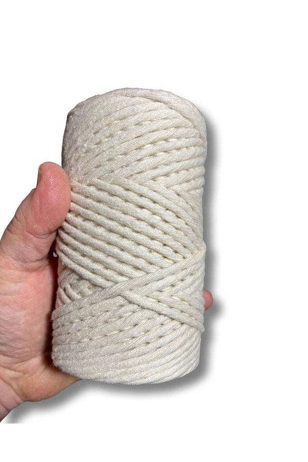 3mm Tek Büküm Makrome Ipi - Anahtarlık Ipi - Hobi Ipi - 3