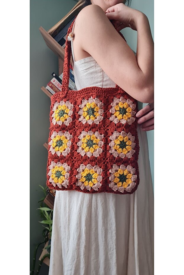 Knitted Bag/ Motif Bag