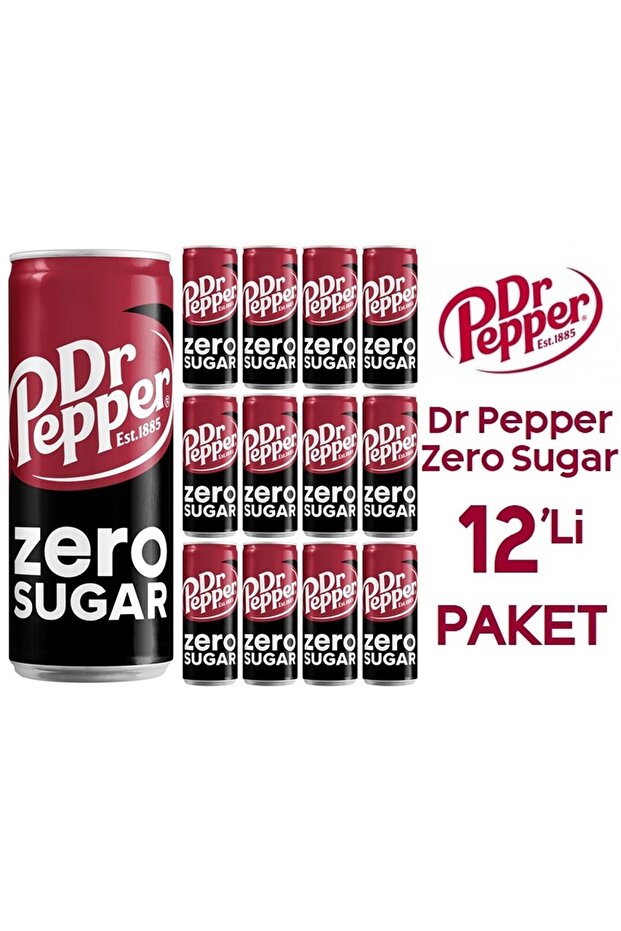 Dr.pepper zero 330 ml içecek 12'li paket - 1