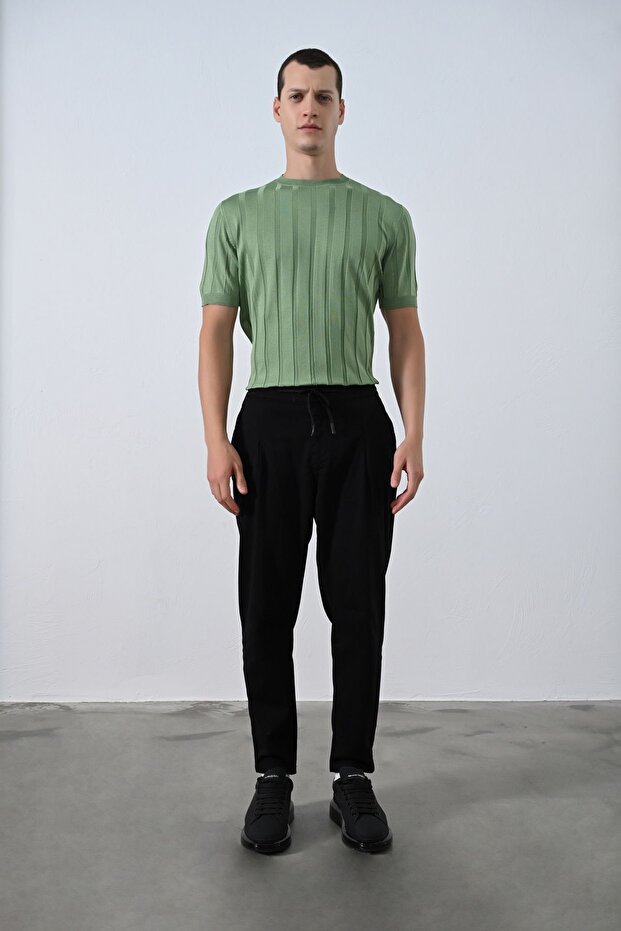 Premium Şeritli Triko T-shirt - 3