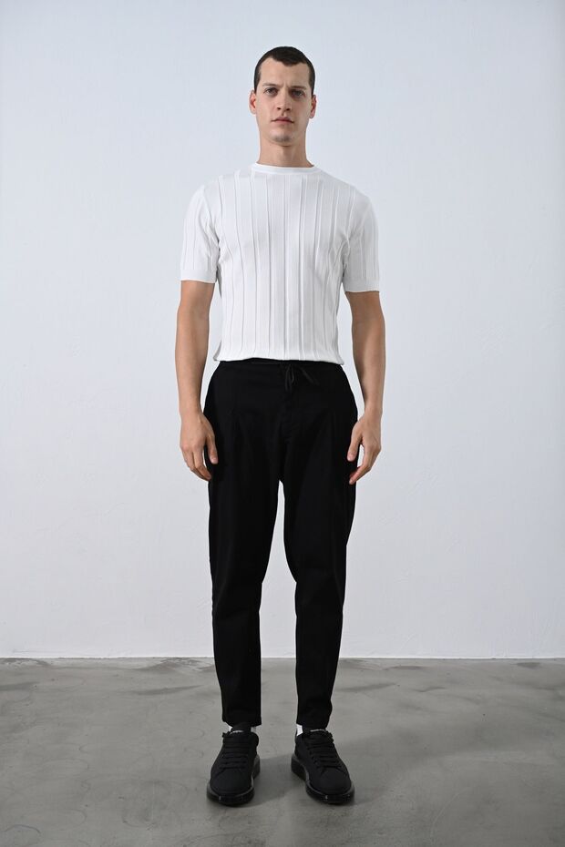 Premium Şeritli Triko T-shirt - 3