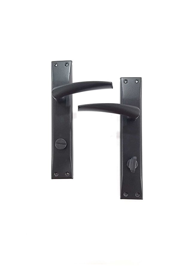 Brawo Mirrored Black Interior (BATHROOM-WC) Door Handle Back and Front (1 DOOR) Left