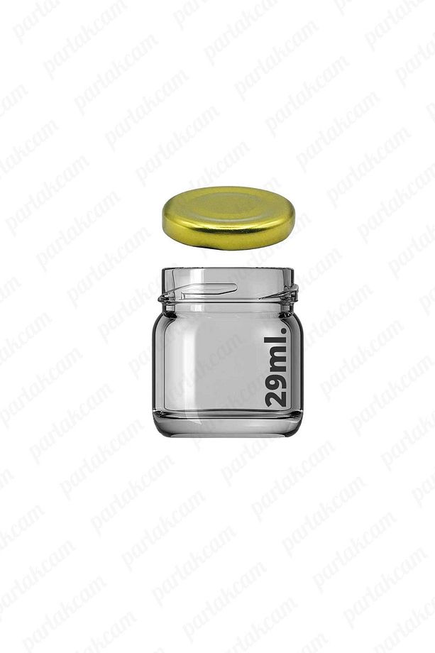 Mini-küçük Cam Kavanoz Numune, Mama, Düğün Ve Kına Şekerleme Kavanozu 29ml. (10 ADET) - 3