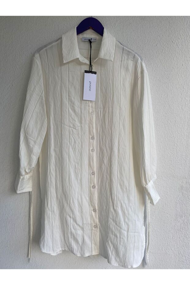 Women's Shirt with Tie Detail and Sleeves - 10510