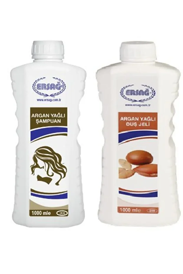 Argan Yağlı Şampuan 1000 Ml Ve Argan Yağlı Duş Jeli Set 1000 ml - 1