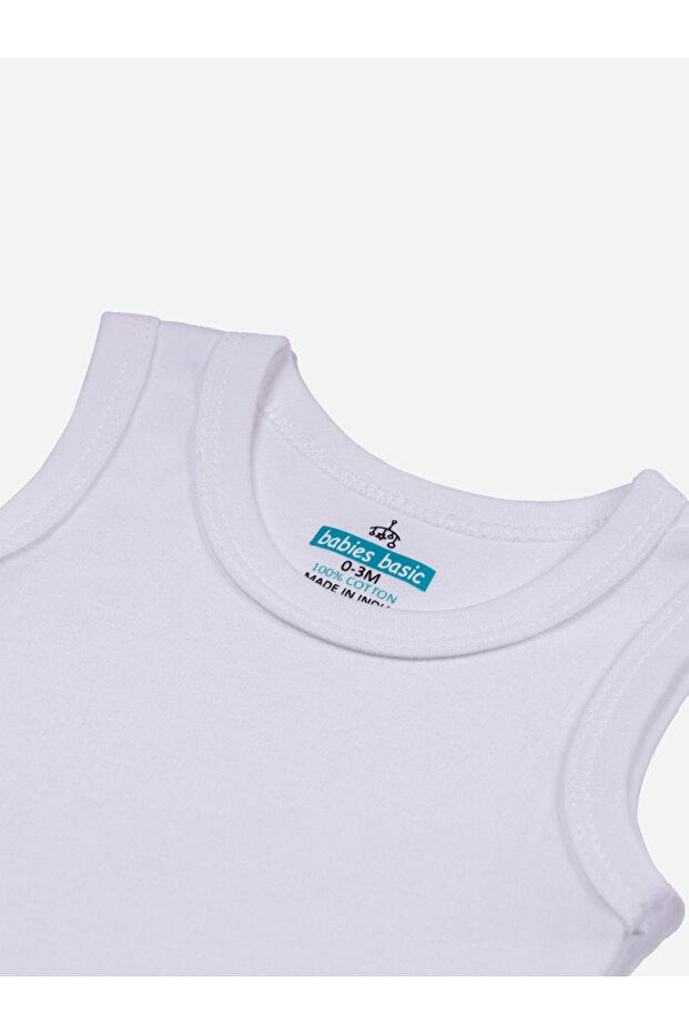 Pack of 3 - Solid Sleeveless Bodysuit - 4