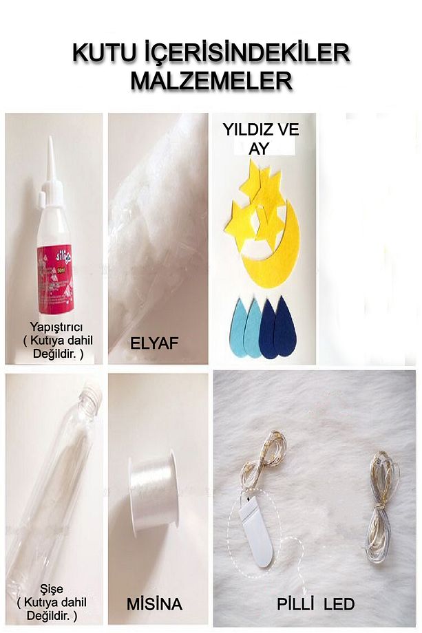 Çocuk Odası Gece Lambası Kendin Yap Bulutlu Dekoratif Gece Lambası 3 Farklı Modlu Gece Bulut Lamba - 3