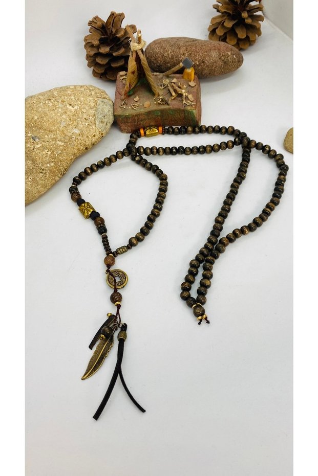 Handmade Ethnic Authentic Hippie Bohemian Wooden Bead Necklace