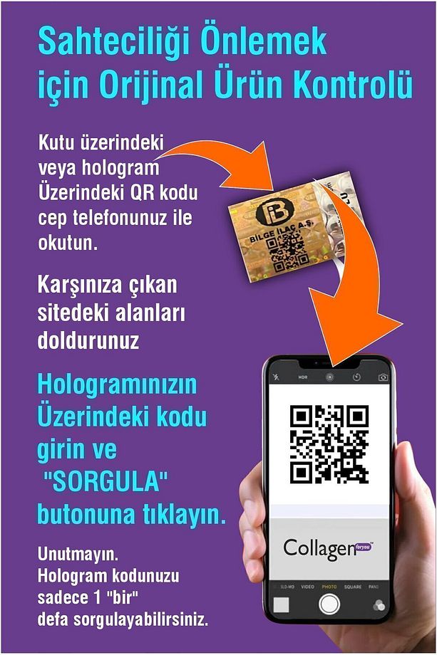 Hidrolize Kolajen Type 1-2-3 Keratin-çinko-f.asit-selenium-biotin-b12 1200mg.90 Tb.2 Kutu Collagen - 3