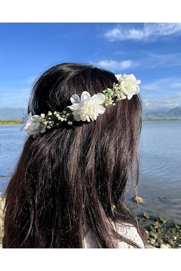 Artificial Flower, Bridesmaid & Party & Maternity & Outdoor Shoot Crown, Henna Crown and Bridal Crown