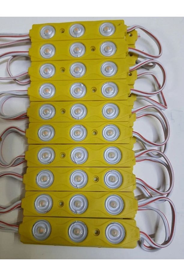 10 Adet 1.5 Watt Amber Modül Led 2835 Mercekli - 1