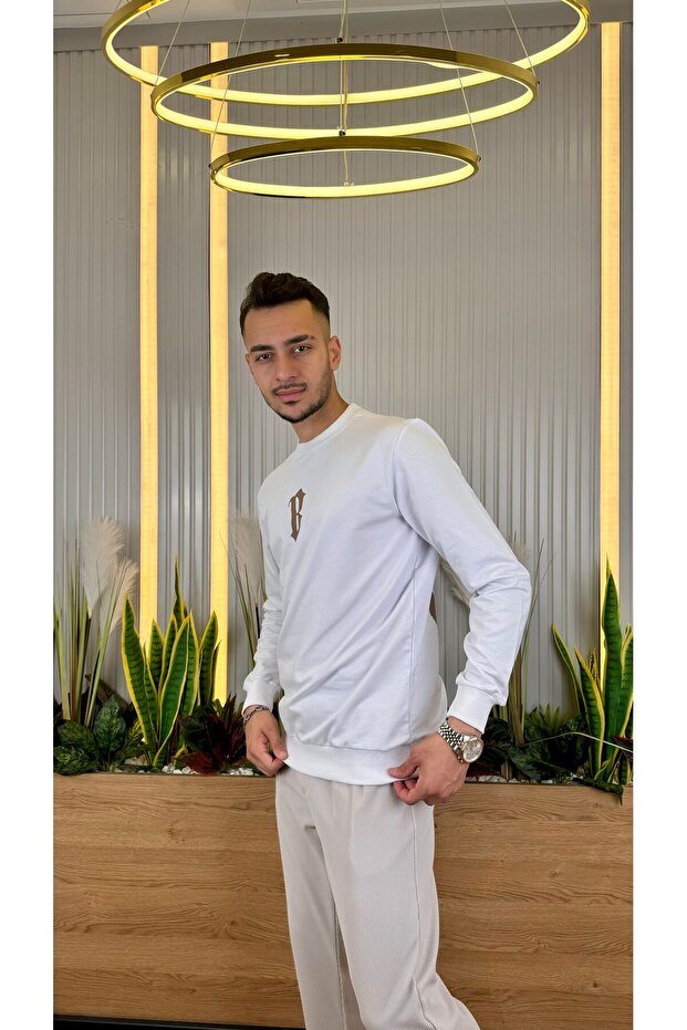 2 İplik Baskılı Sweatshirt - 2