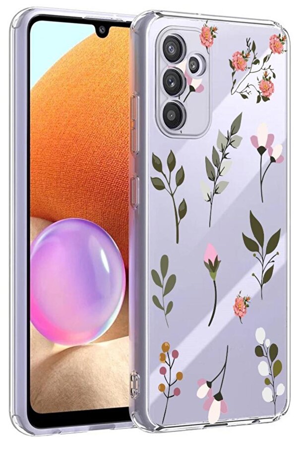 حافظة سيليكون شفافة منقوشة متوافقة مع هاتف سامسونج جالاكسي A34 - 1