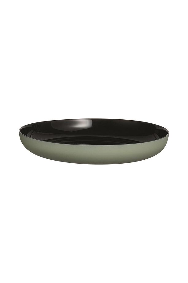 Vicky Temperli Yeşil & Siyah 25 Cm Servis Yemek Tabağı - 4
