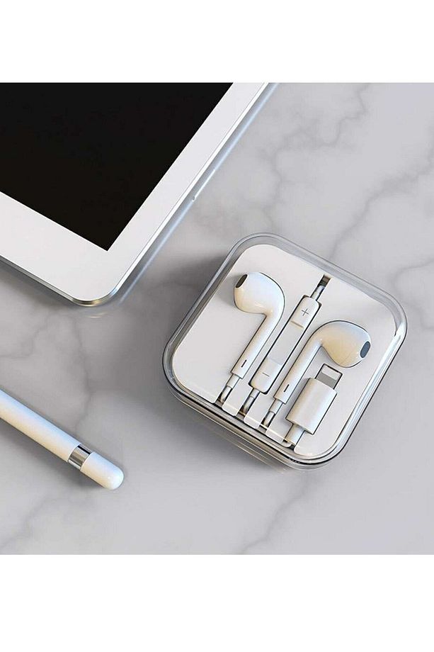 Lightning Girişli Iphone Uyumlu Bluetooth Bağlantı  Konnektörlü Mikrofonlu Kulak Içi Kulaklık - 2