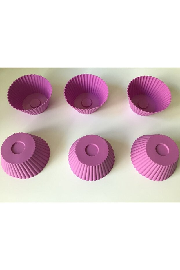 Bybirgül Lilac Purple 12 Piece Silicone Cake Mold, Browni Mold 12 Pieces