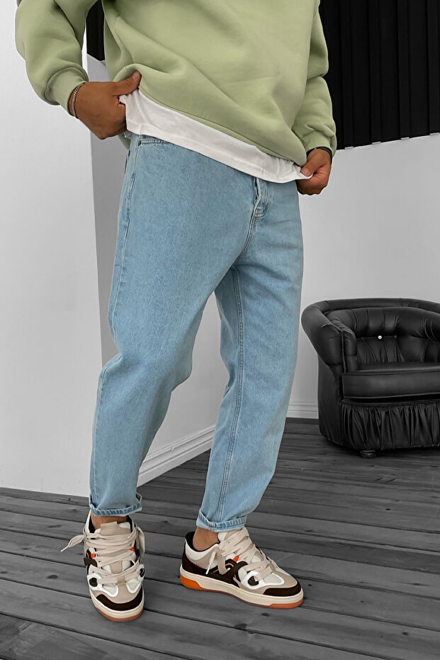 بنطلون أساسي باللون الأزرق الفاتح - 2