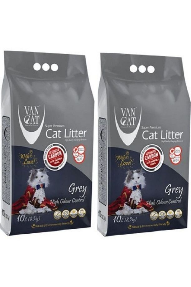 Aktif Karbonlu Süper Topaklaşan Bentonit Kedi Kumu 2 x 10 L - 1