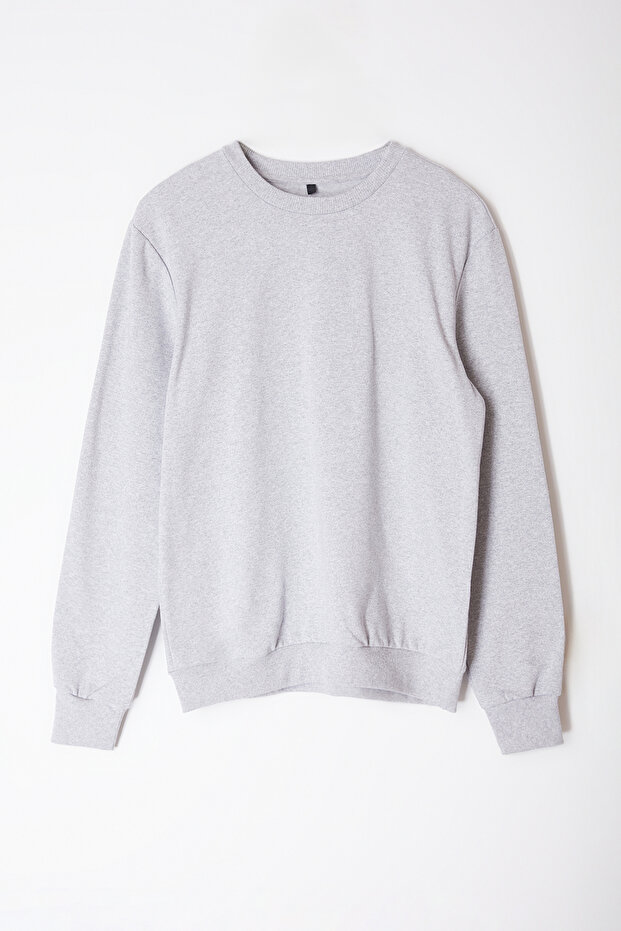 Gri Melanj Regular/Normal Kesim Basic Sweatshirt TMNAW21SW1208 - 6