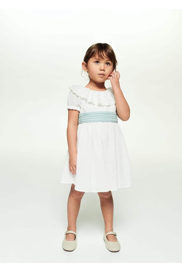 Bambula pamuklu elbise - 4