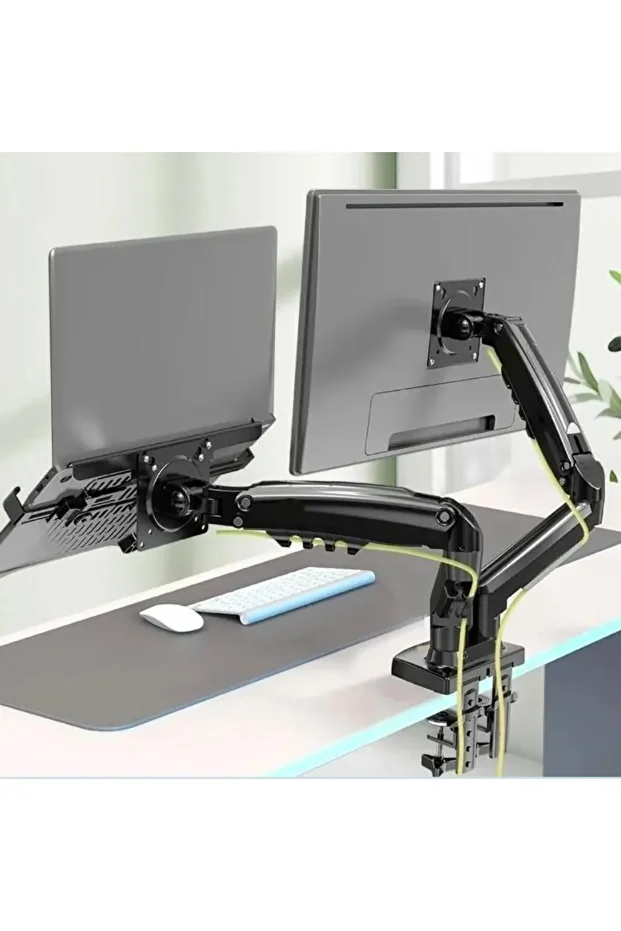 Vontech F160-FP 17-27'' Hareketli Monitör + Notebook Masa Standı - 2