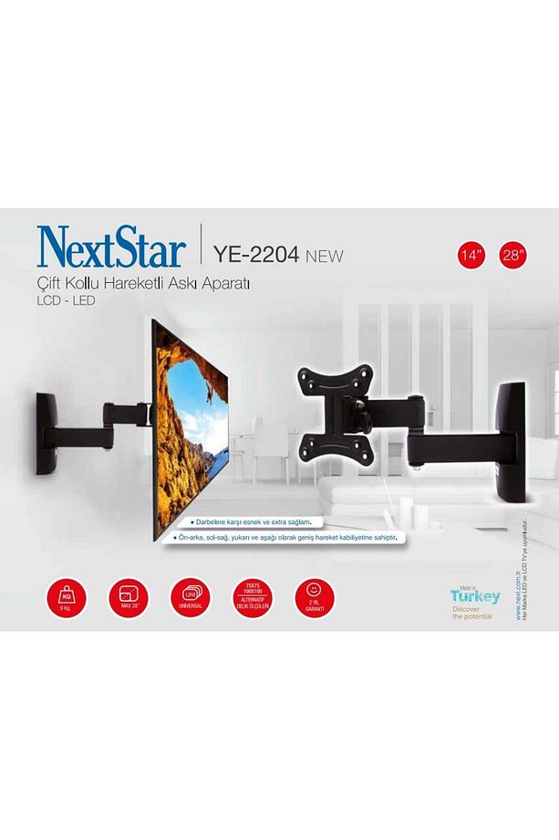 Star 24'' Hareketli Çift Kollu Lcd Led Tv Monitör Askı Aparatı - 6