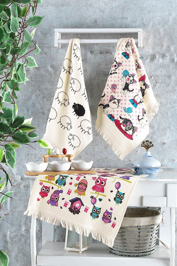 Mutfak Havlusu 40x60 %100 Pamuk 3 Lü Set - 1