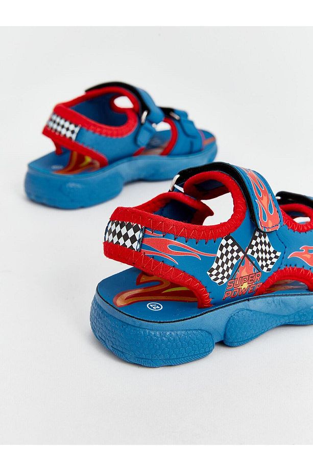 LCW STEPS Mavi Baskılı Erkek Çocuk Sandalet - 5