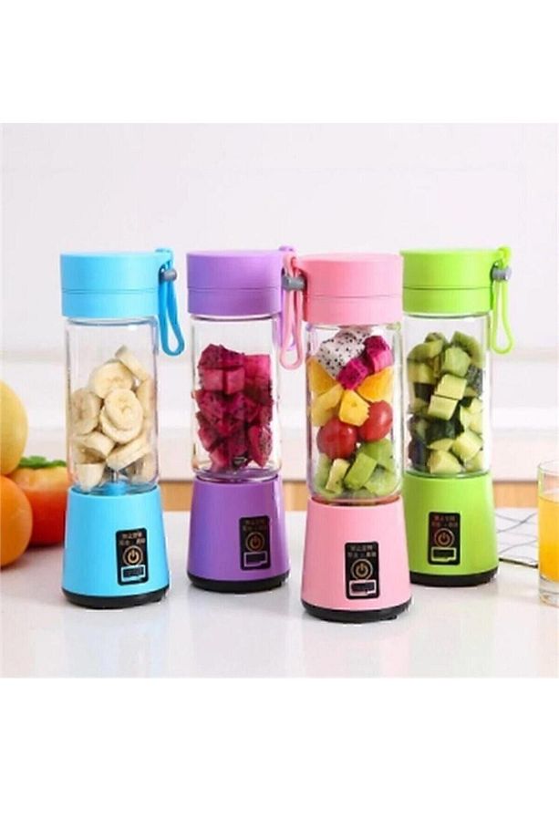 Taşınabilir Şarjlı 6 Bıçaklı El Blenderi 380 ml Smoothie Milkshake Ve Detoks Içecek Karıştırıcı - 2