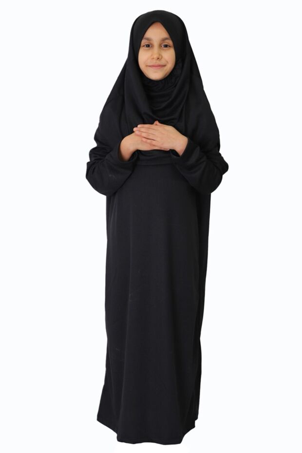 Black Children's Prayer Dress Without Zipper 9/12 Years Old