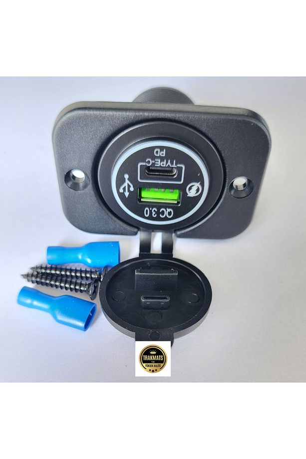 TOGG T10X 2023 - 2024 Otomobil ve Marine Uygun 9-30V Type-C PD ve USB Soket - 1
