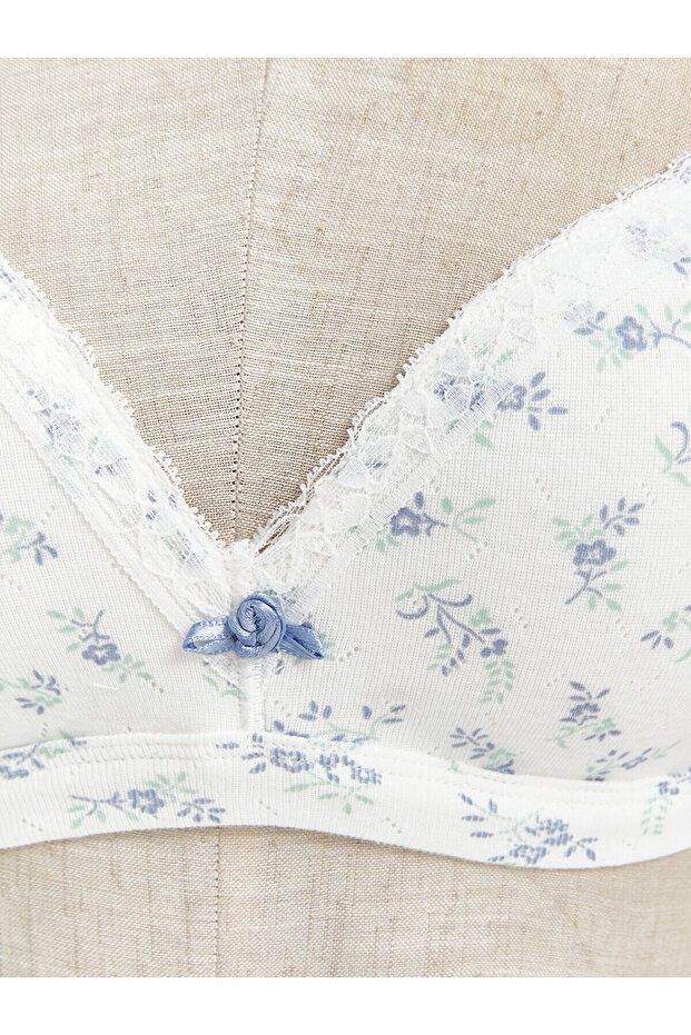 Lcw Floral Patterned Bra Without Padding and Underwire - 3