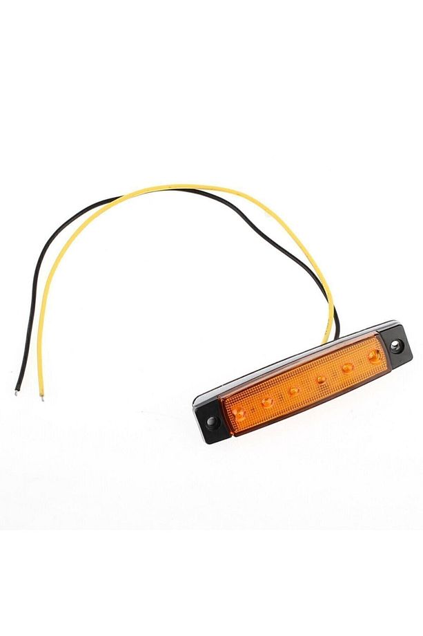 Dorse Parmak Lamba 12 -24 Volt 6 Ledli Sarı Renk 10 Adet Parmak Led Dorse Kamyon Led Lamba Turuncu - 5