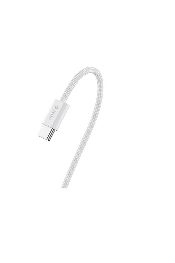 USB-C - USB-C 100cm 60W PD Örgü Hızlı Şarj/Data Kablosu Beyaz - 4