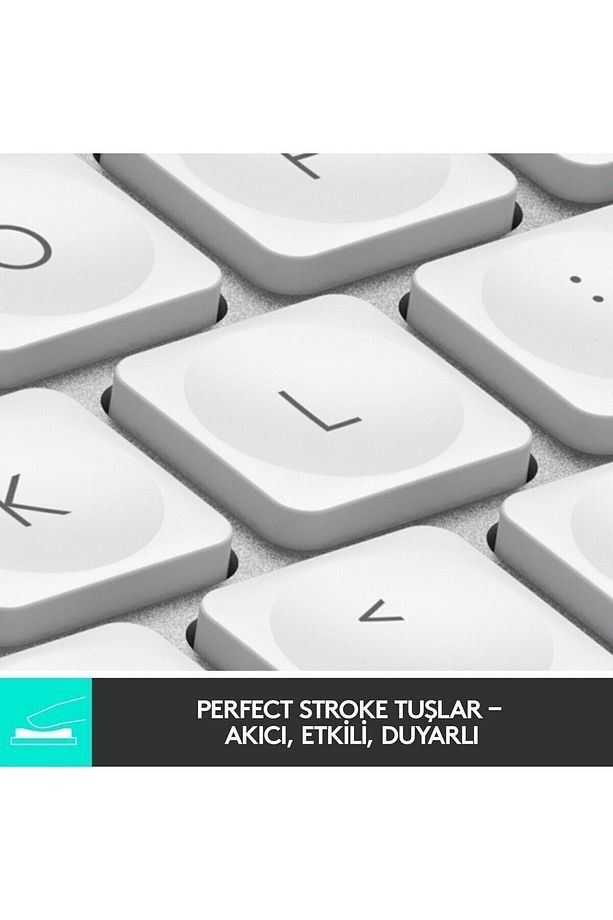 MX Keys Mini Mac İçin Minimalist Kablosuz Aydınlatmalı İngilizce Q Klavye - Beyaz - 4