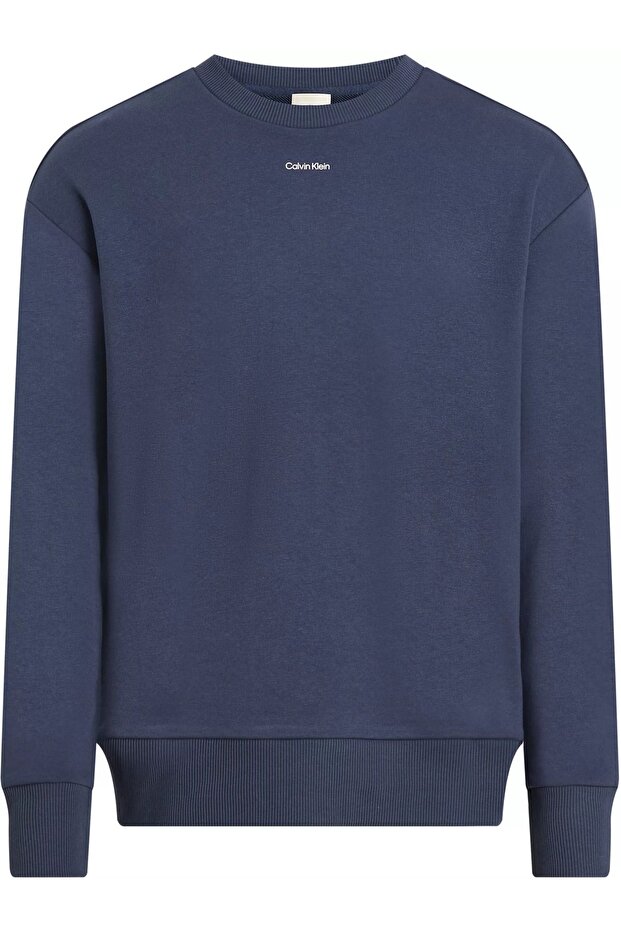 Comfortable Men's Blue Sweatshirt - Long Sleeve, Brand Logo K10K 112870 -Ppk