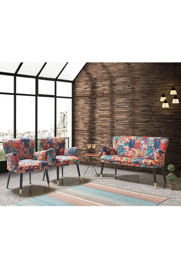 Patchwork Çay Seti Koltuk Takımı - 3