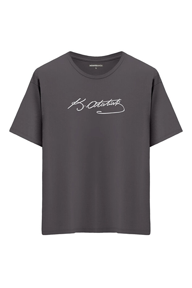 Unisex Mandala Ataturk Signature - Oversize T-Shirt