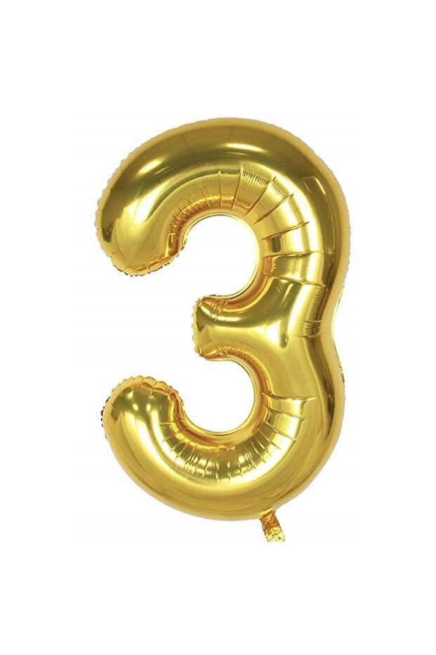 Gold Number Foil Balloon
