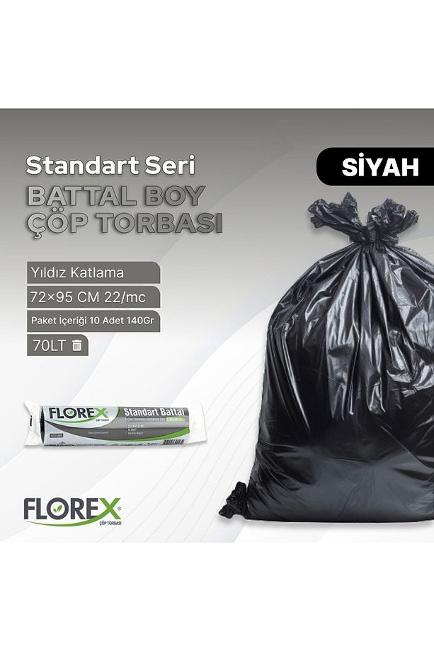 Standart Battal Boy Siyah Çöp Poşeti X 5 Rulo - 3
