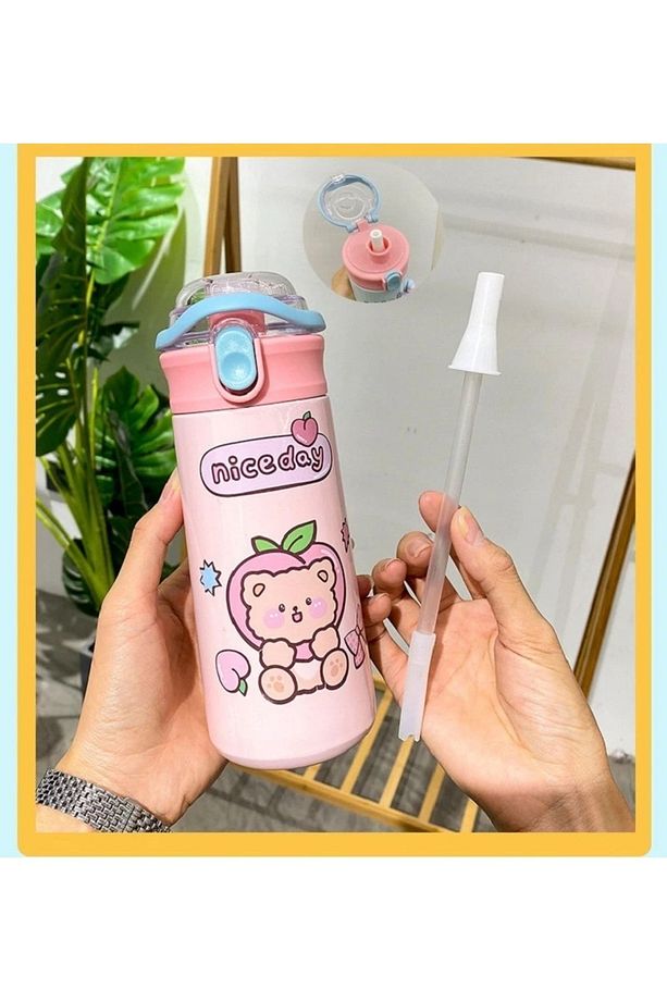 Chefstar Çift Katmanlı Etiketli Çocuk Kaliteli Paslanmaz 304 Çelik Termos 500ml - 2